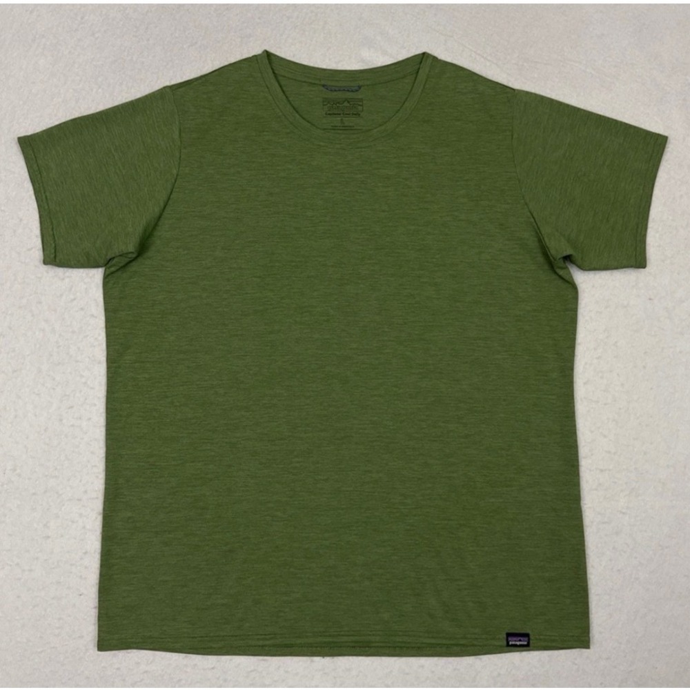 Patagonia Womens Large Capilene Cool Daily Shirt Green Short Sleeve 45225